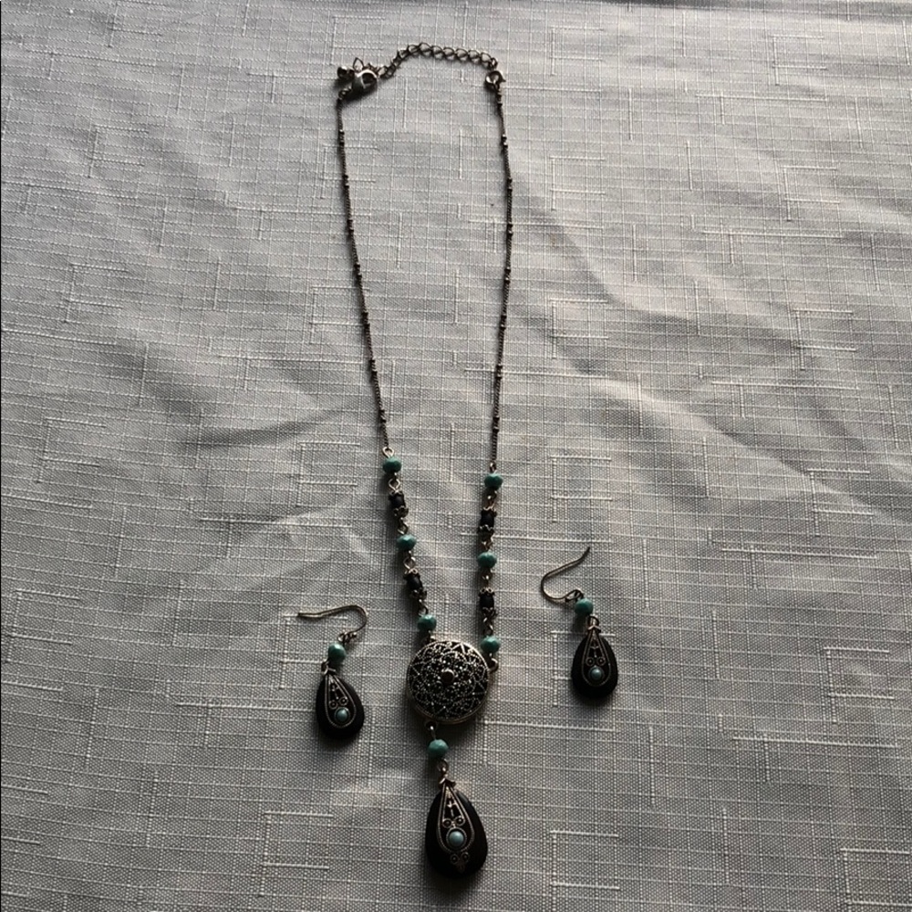 Necklace with matching earrings